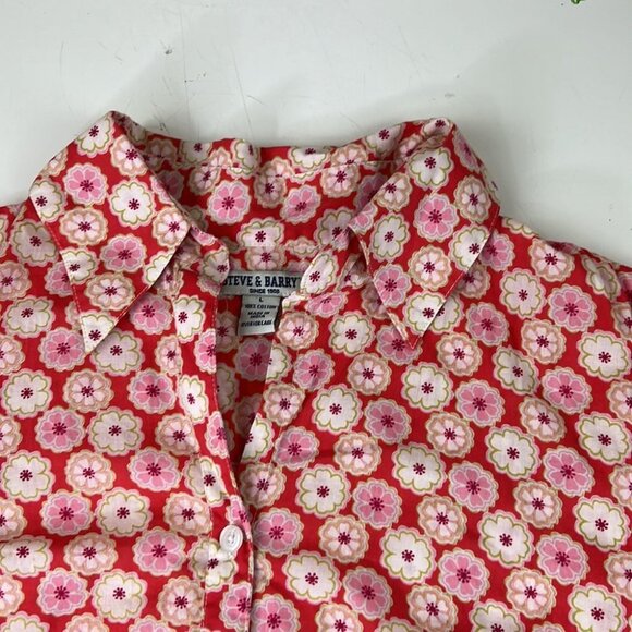 Steve & Barry's ¾ Sleeve Floral Button Up size L - Picture 4 of 8